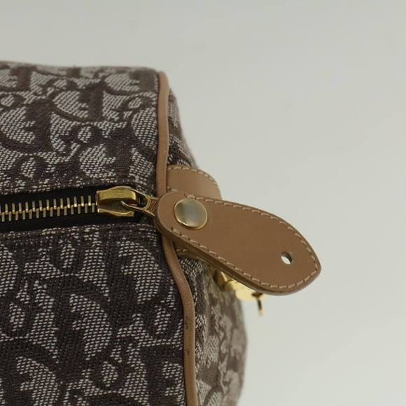 CHRISTIAN DIOR Trotter Canvas Boston Bag Beige Brown Auth 58623 - Picture 15 of 16